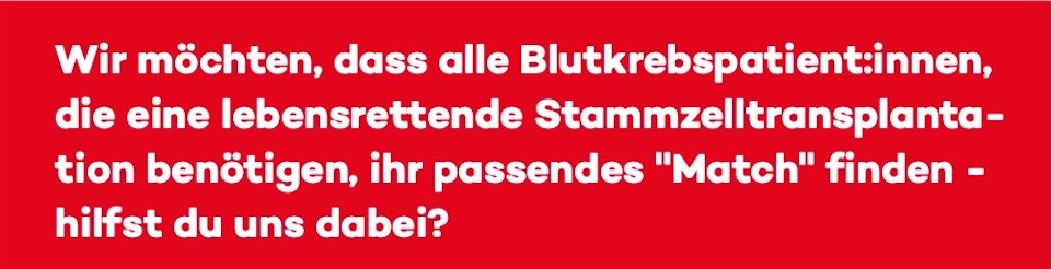 Typisierung zur Stammzellenspende